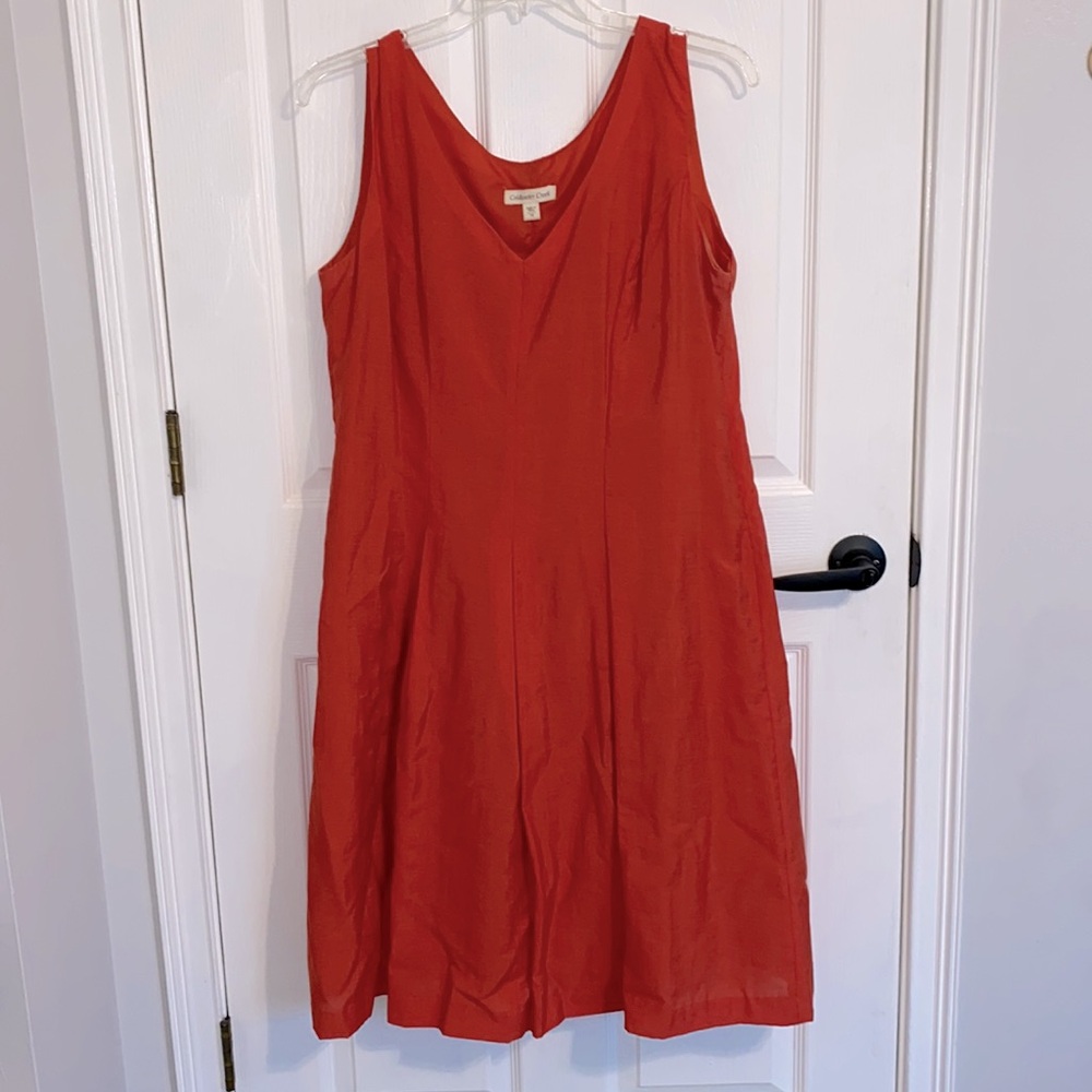 Ladies Dress, Sleeveless, Linen, Coldwater Creek, Size 16, Fully Lined EUC